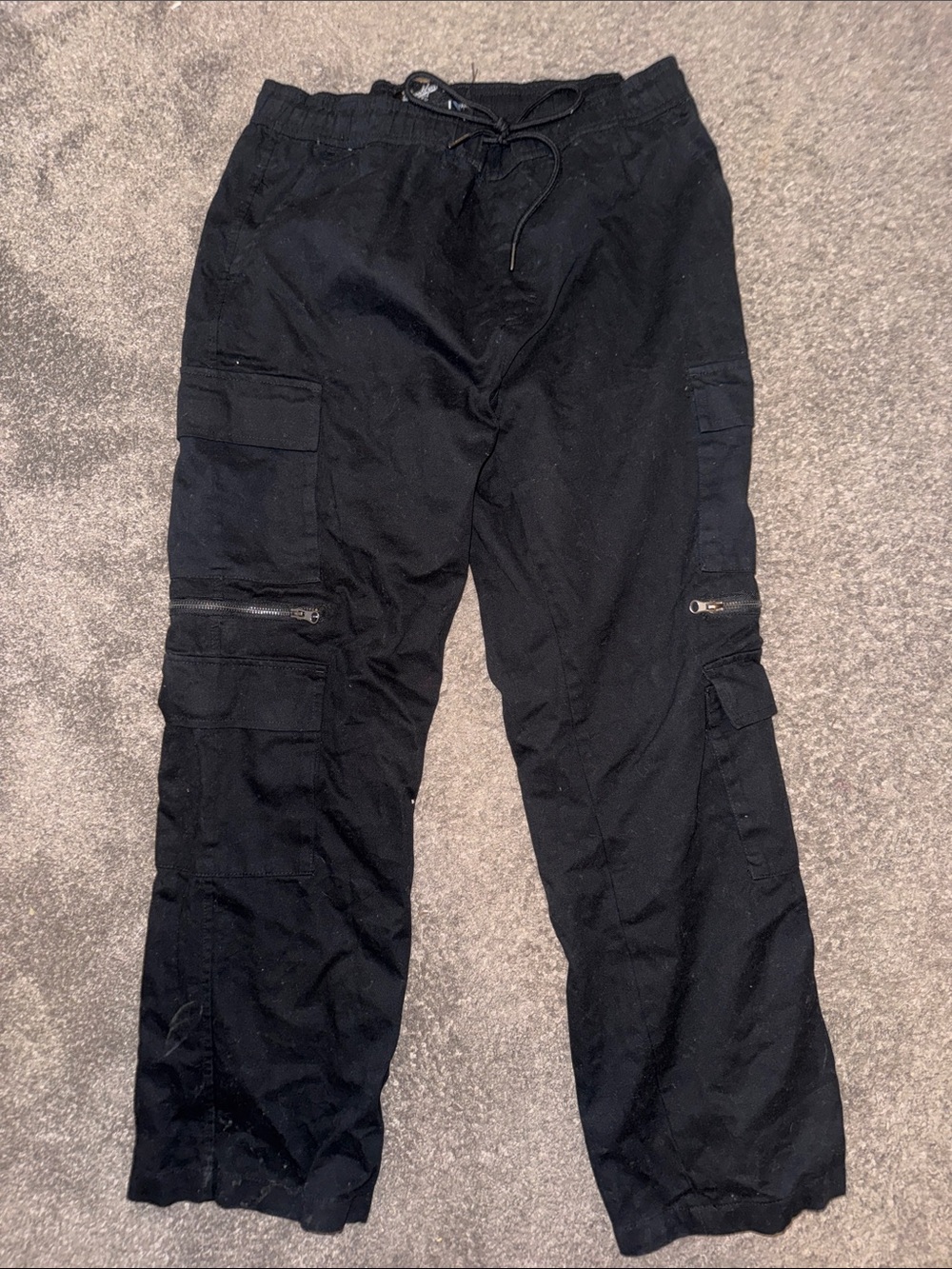 Brooklyn Cloth Black Men's Cargo Pants with Multi-Pocket Design